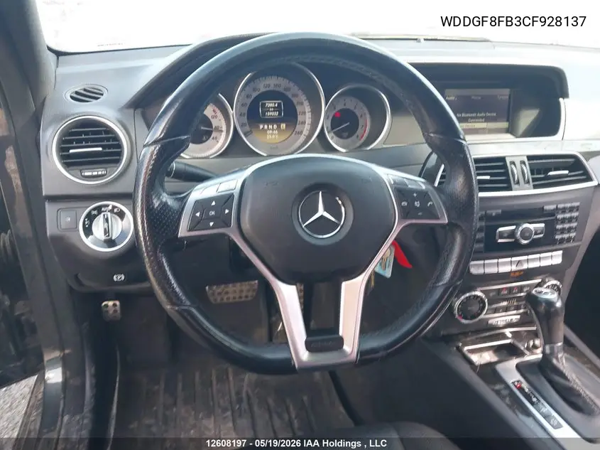 2012 MERCEDES C-KLASSE VIN WDDGF8FB3CF928137 — фото 18