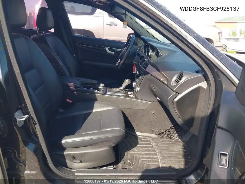 2012 MERCEDES C-KLASSE VIN WDDGF8FB3CF928137 — фото 5