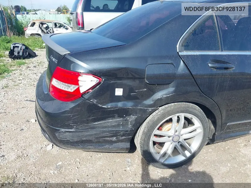 2012 MERCEDES C-KLASSE VIN WDDGF8FB3CF928137 — фото 6