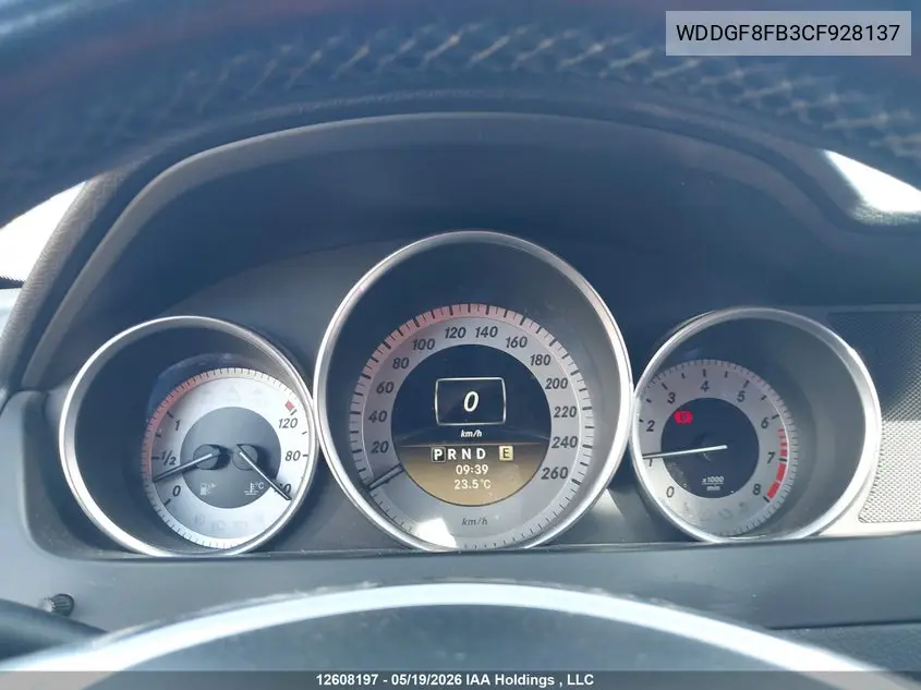 2012 MERCEDES C-KLASSE VIN WDDGF8FB3CF928137 — фото 7