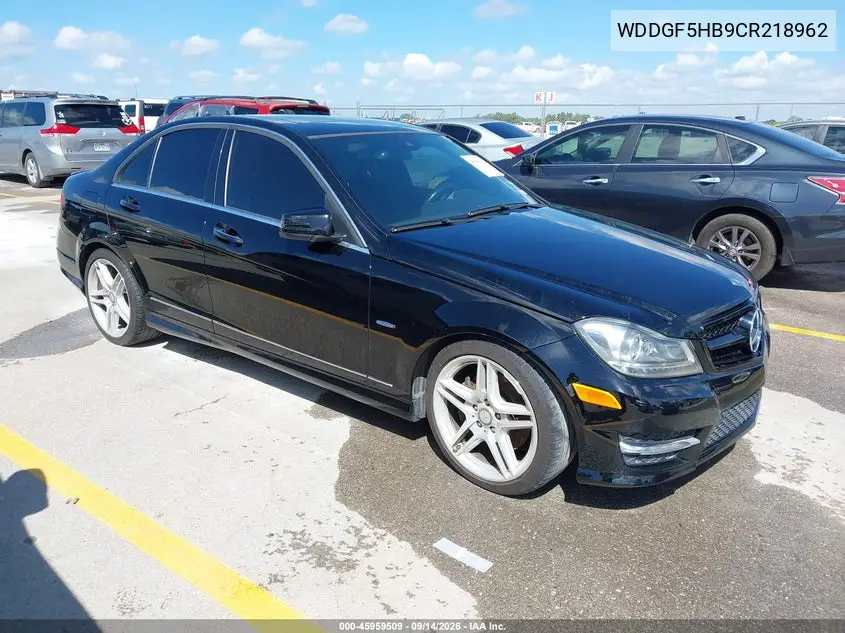 MERCEDES C-KLASSE 2012, VIN WDDGF5HB9CR218962