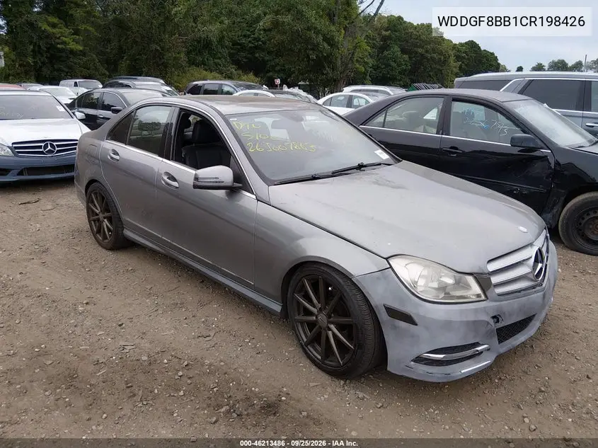 MERCEDES C-KLASSE 2012, VIN WDDGF8BB1CR198426