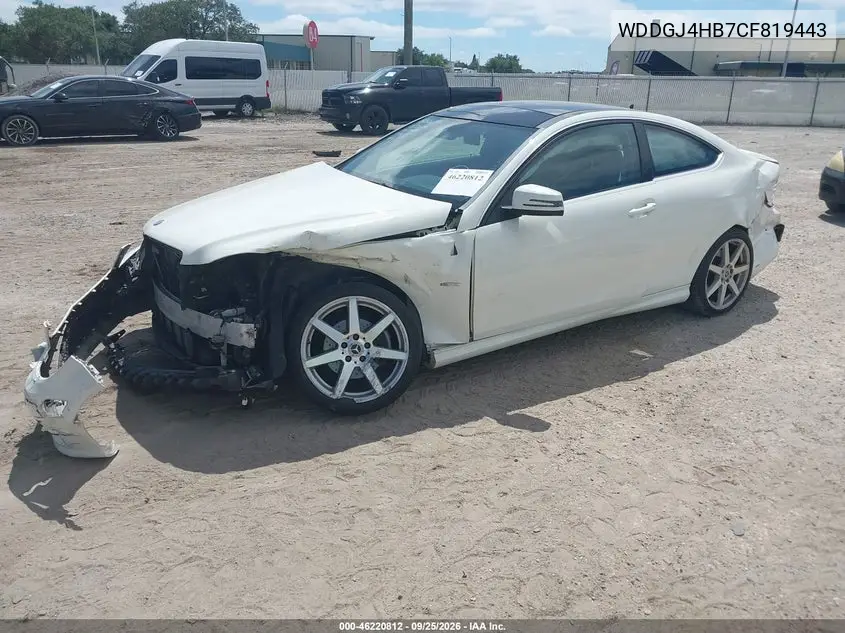 2012 MERCEDES C-KLASSE VIN WDDGJ4HB7CF819443 — фото 2