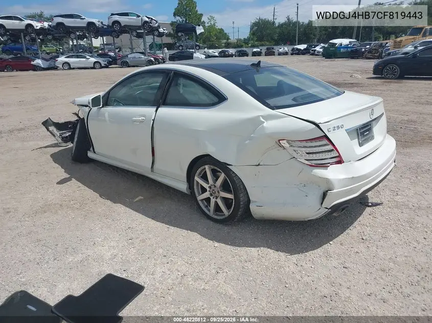 2012 MERCEDES C-KLASSE VIN WDDGJ4HB7CF819443 — фото 3