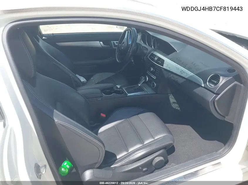 2012 MERCEDES C-KLASSE VIN WDDGJ4HB7CF819443 — фото 5