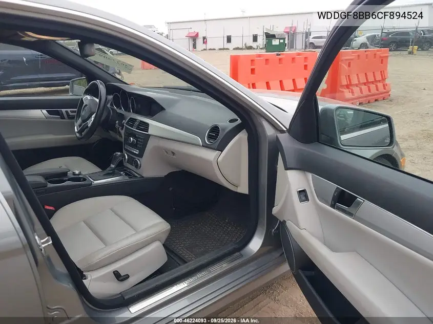 2012 MERCEDES C-KLASSE VIN WDDGF8BB6CF894524 — фото 5