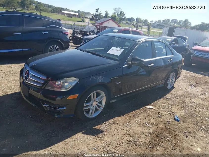 2012 MERCEDES C-KLASSE VIN WDDGF4HBXCA633720 — фото 2