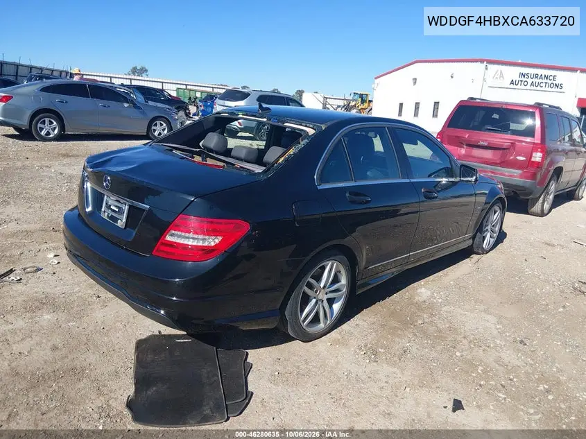 2012 MERCEDES C-KLASSE VIN WDDGF4HBXCA633720 — фото 4