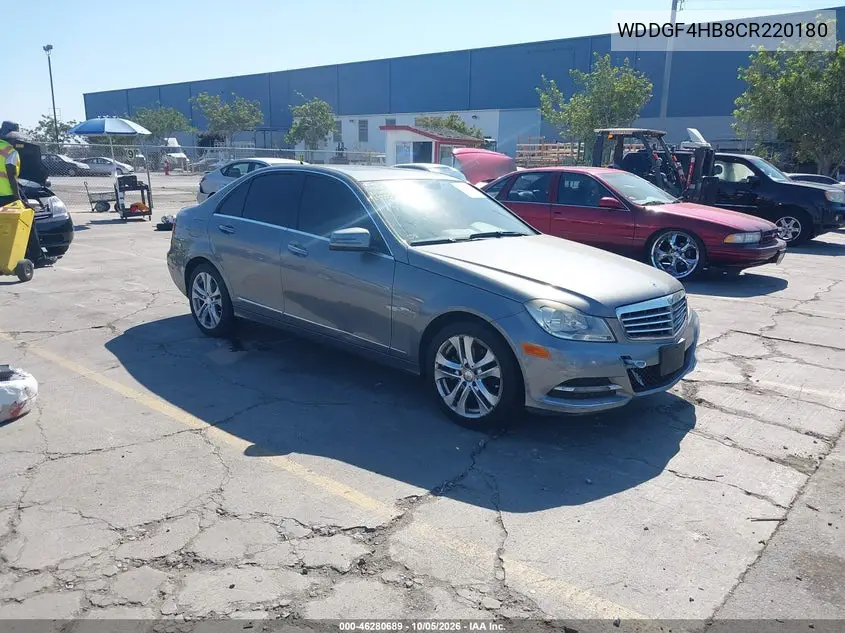 MERCEDES C-KLASSE 2012, VIN WDDGF4HB8CR220180
