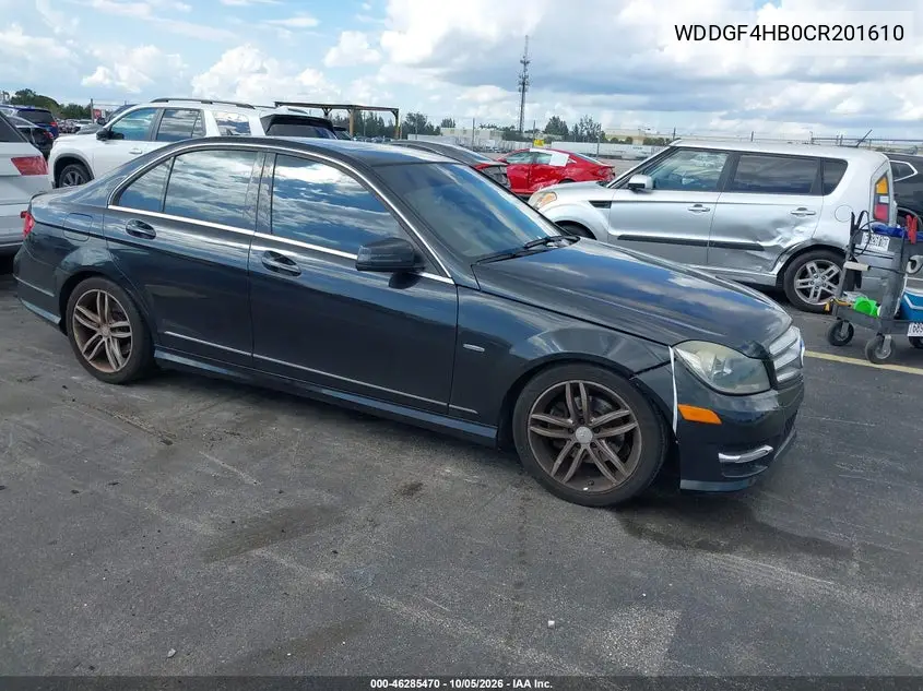 MERCEDES C-KLASSE 2012, VIN WDDGF4HB0CR201610