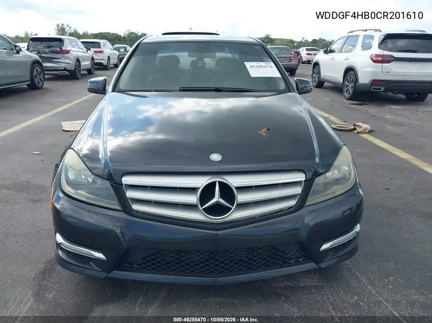 2012 MERCEDES C-KLASSE VIN WDDGF4HB0CR201610 — фото 12