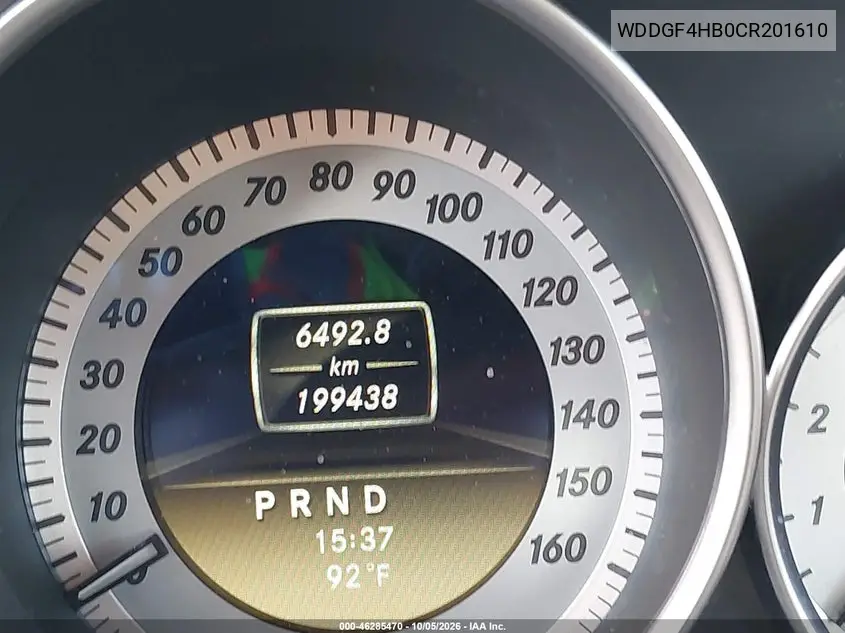2012 MERCEDES C-KLASSE VIN WDDGF4HB0CR201610 — фото 15