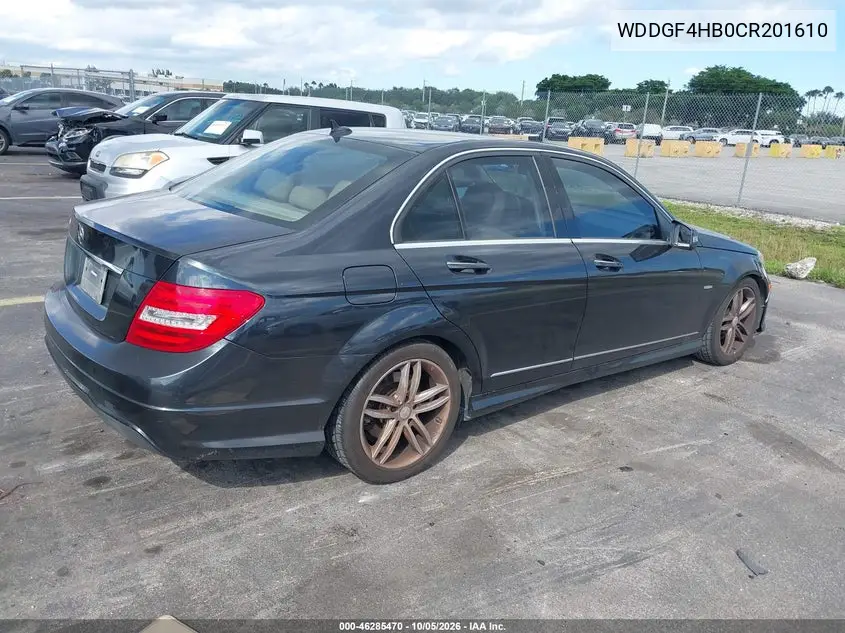 2012 MERCEDES C-KLASSE VIN WDDGF4HB0CR201610 — фото 4
