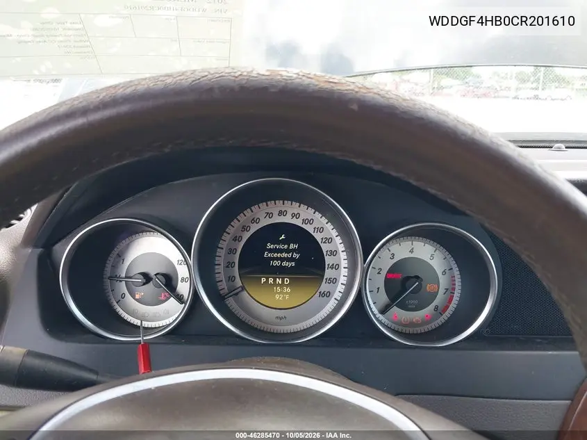 2012 MERCEDES C-KLASSE VIN WDDGF4HB0CR201610 — фото 7