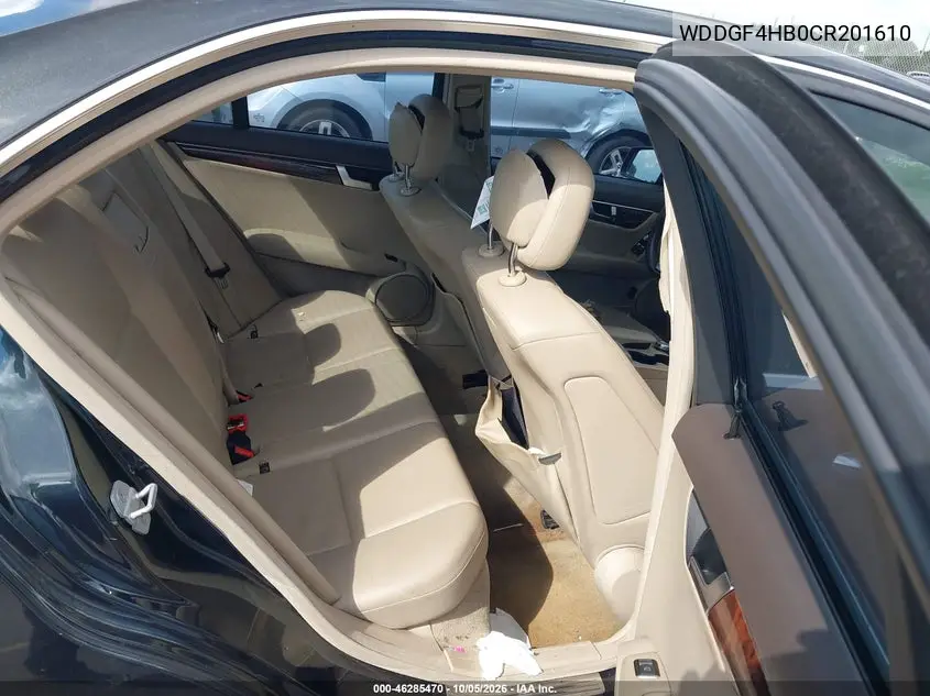 2012 MERCEDES C-KLASSE VIN WDDGF4HB0CR201610 — фото 8
