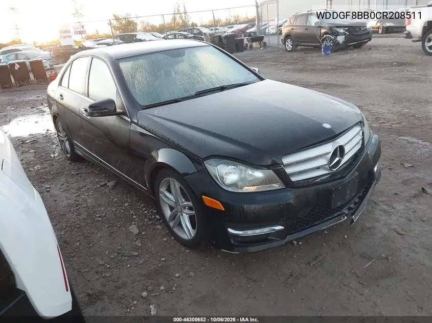 MERCEDES C-KLASSE 2012, VIN WDDGF8BB0CR208511