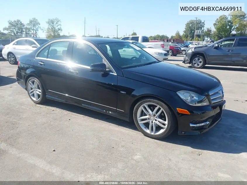 MERCEDES C-KLASSE 2012, VIN WDDGF4HBXCA669911