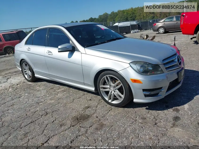MERCEDES C-KLASSE 2012, VIN WDDGF8BB5CR234974
