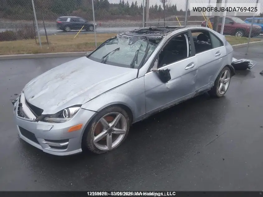 2013 MERCEDES C-KLASSE VIN WDDGF8JB4DA769425 — фото 2