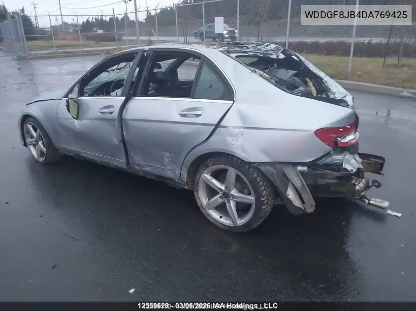 2013 MERCEDES C-KLASSE VIN WDDGF8JB4DA769425 — фото 3