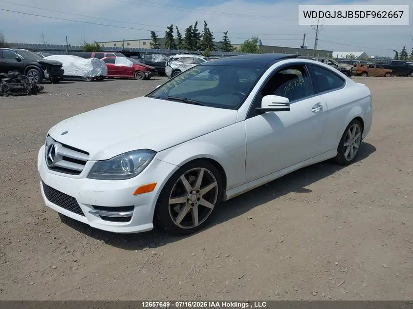 2013 MERCEDES C-KLASSE VIN WDDGJ8JB5DF962667 — фото 2