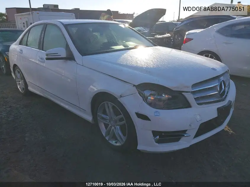 MERCEDES C-KLASSE 2013, VIN WDDGF8AB8DA775051