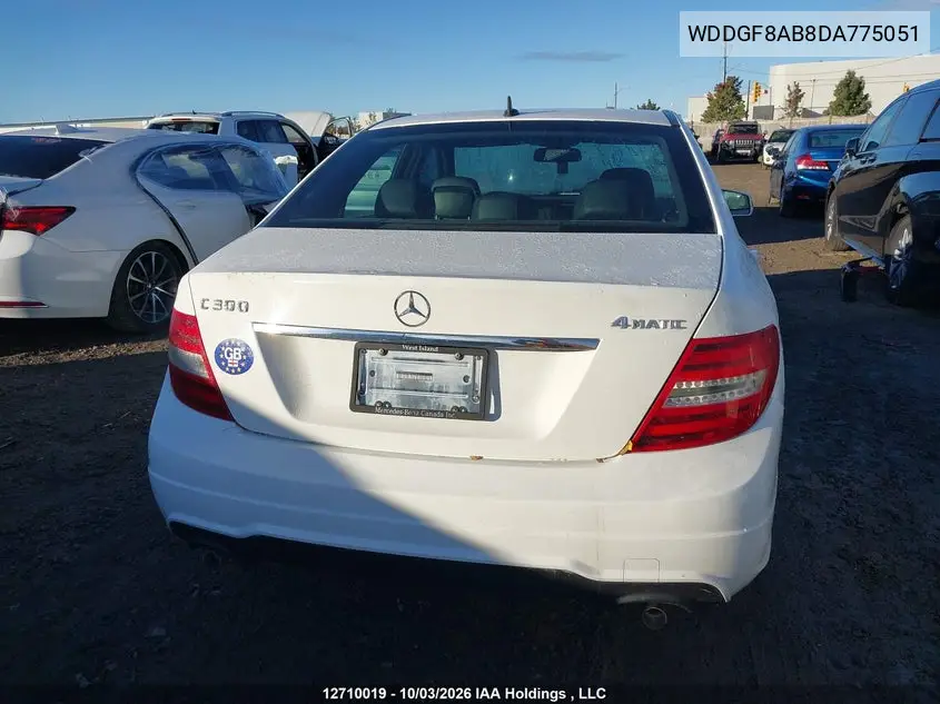 2013 MERCEDES C-KLASSE VIN WDDGF8AB8DA775051 — фото 17