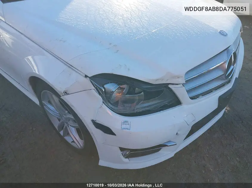 2013 MERCEDES C-KLASSE VIN WDDGF8AB8DA775051 — фото 6