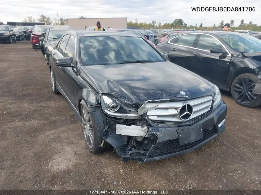 MERCEDES C-KLASSE 2013, VIN WDDGF8JB0DA841706