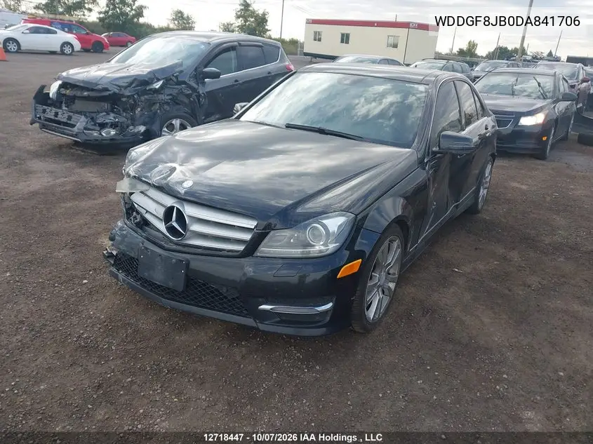 2013 MERCEDES C-KLASSE VIN WDDGF8JB0DA841706 — фото 2