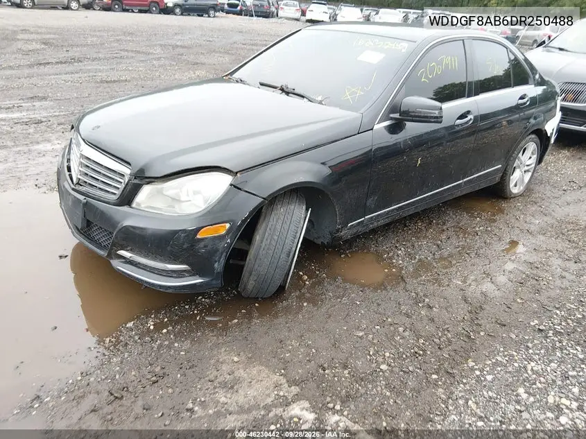 2013 MERCEDES C-KLASSE VIN WDDGF8AB6DR250488 — фото 2