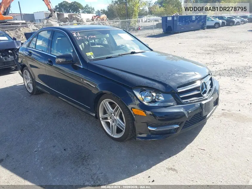 MERCEDES C-KLASSE 2013, VIN WDDGF8AB1DR278795