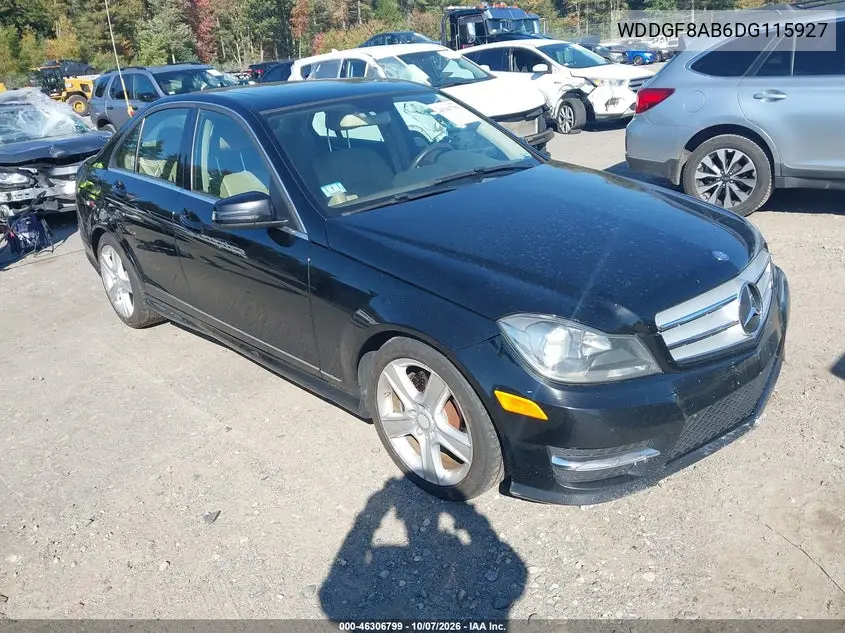 MERCEDES C-KLASSE 2013, VIN WDDGF8AB6DG115927