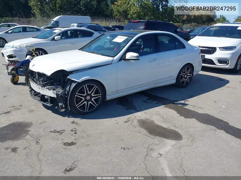 2013 MERCEDES C-KLASSE VIN WDDGF8AB2DR247295 — фото 2