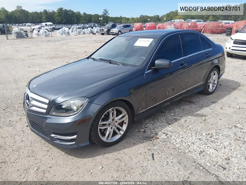 2013 MERCEDES C-KLASSE VIN WDDGF8AB0DR243701 — фото 2