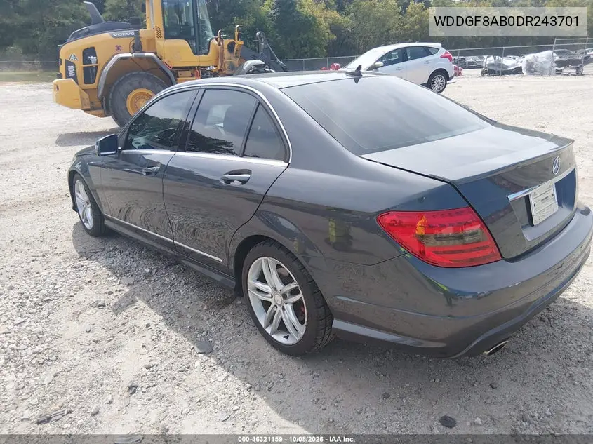 2013 MERCEDES C-KLASSE VIN WDDGF8AB0DR243701 — фото 3