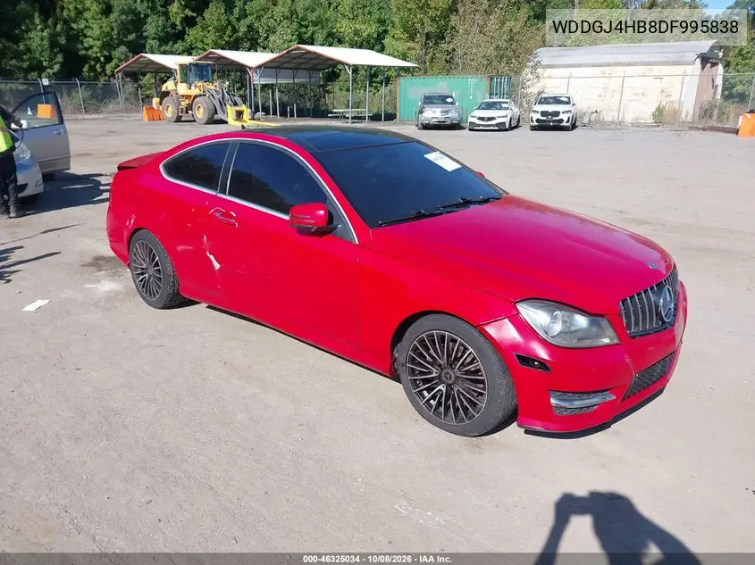 MERCEDES C-KLASSE 2013, VIN WDDGJ4HB8DF995838