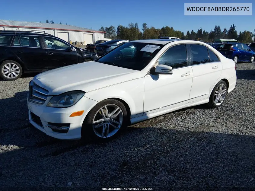 2013 MERCEDES C-KLASSE VIN WDDGF8AB8DR265770 — фото 2