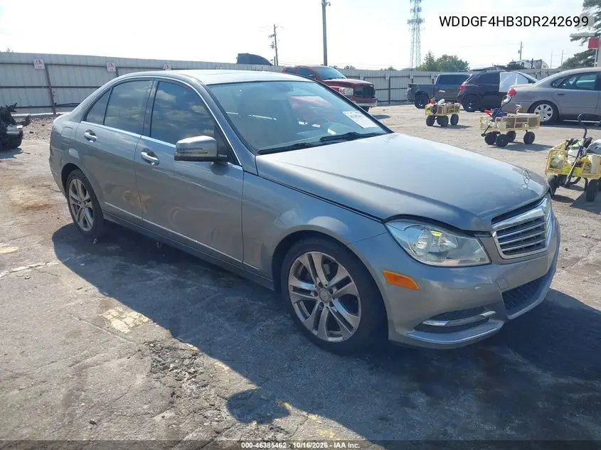 MERCEDES C-KLASSE 2013, VIN WDDGF4HB3DR242699