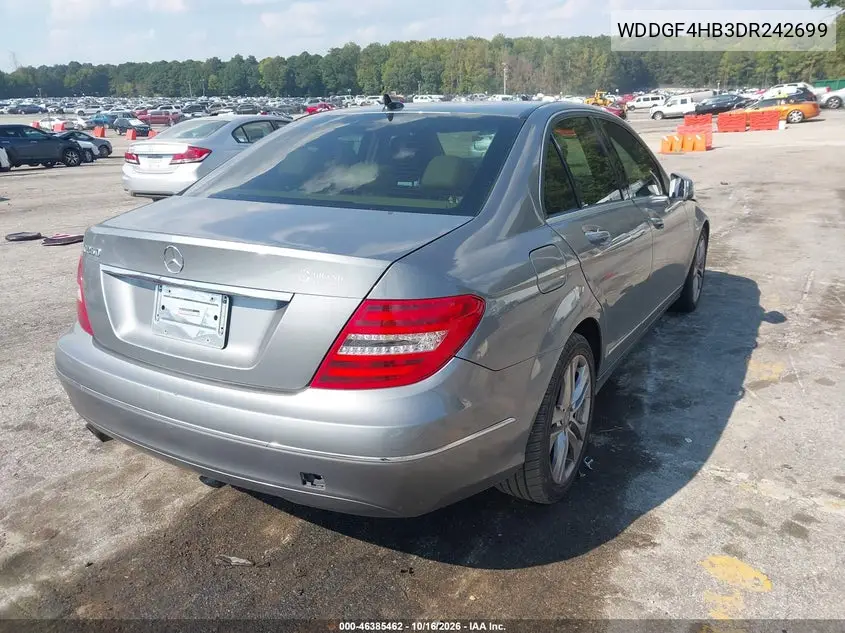 2013 MERCEDES C-KLASSE VIN WDDGF4HB3DR242699 — фото 4