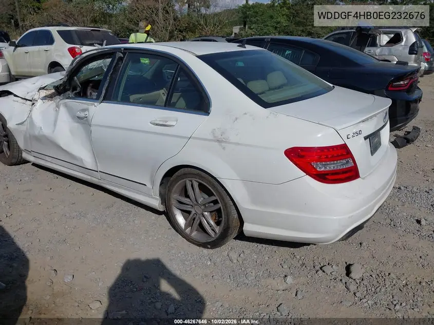 2014 MERCEDES C-KLASSE VIN WDDGF4HB0EG232676 — фото 3