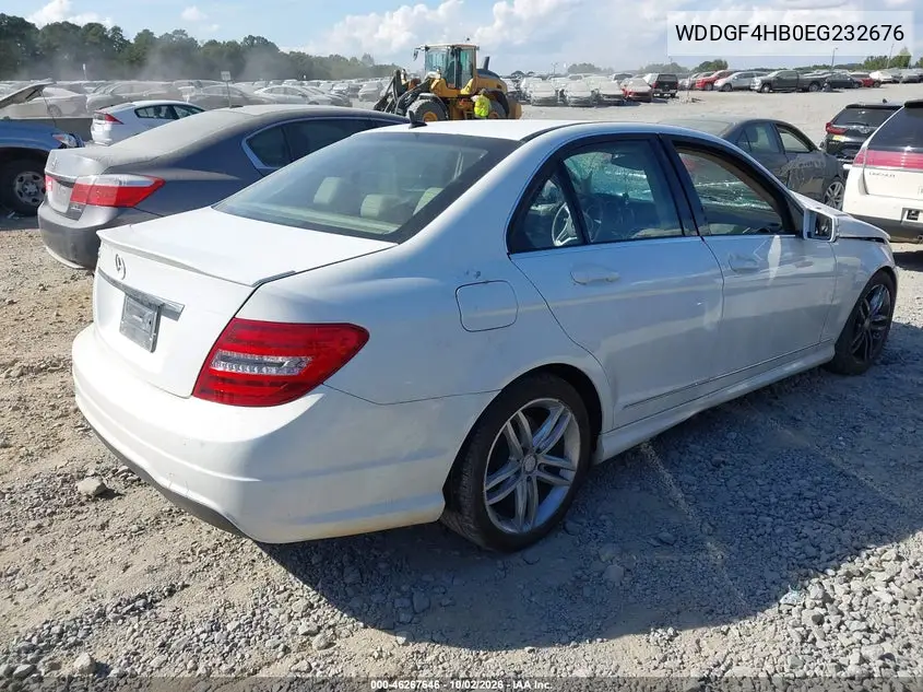 2014 MERCEDES C-KLASSE VIN WDDGF4HB0EG232676 — фото 4