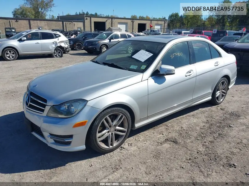 2014 MERCEDES C-KLASSE VIN WDDGF8AB4EA957735 — фото 2