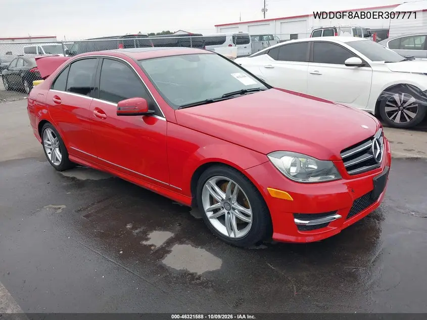 MERCEDES C-KLASSE 2014, VIN WDDGF8AB0ER307771