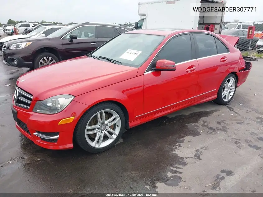 2014 MERCEDES C-KLASSE VIN WDDGF8AB0ER307771 — фото 2