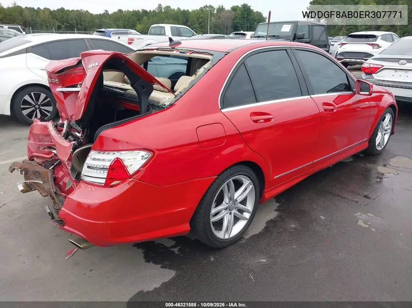 2014 MERCEDES C-KLASSE VIN WDDGF8AB0ER307771 — фото 4