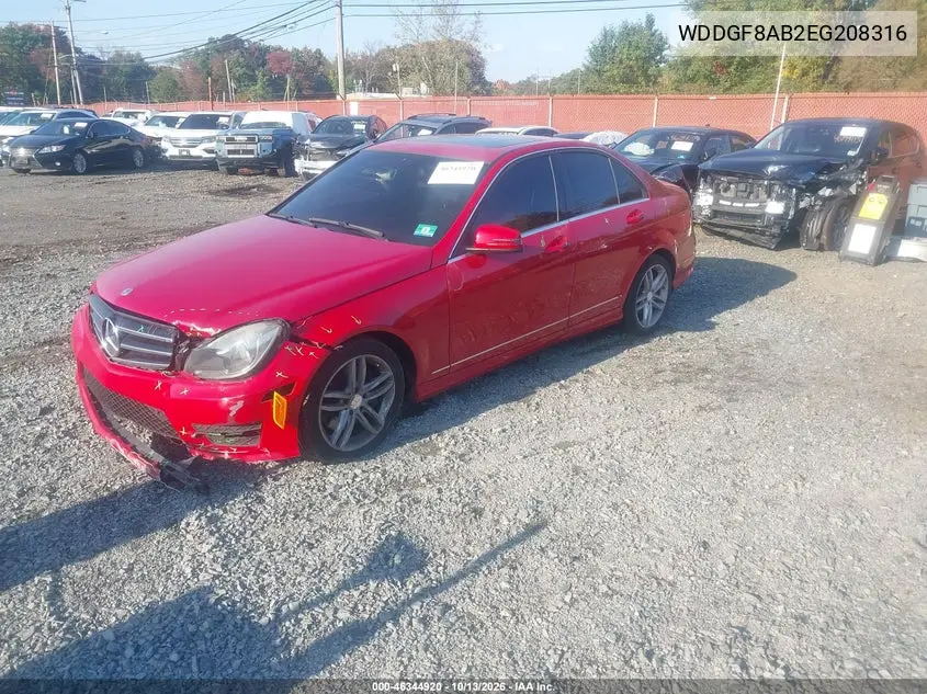2014 MERCEDES C-KLASSE VIN WDDGF8AB2EG208316 — фото 2