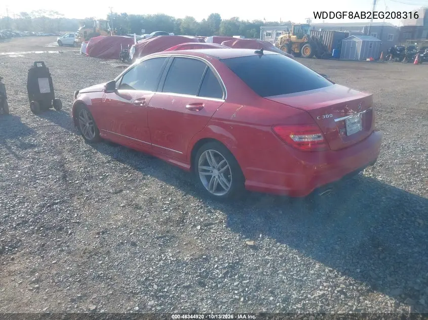 2014 MERCEDES C-KLASSE VIN WDDGF8AB2EG208316 — фото 3