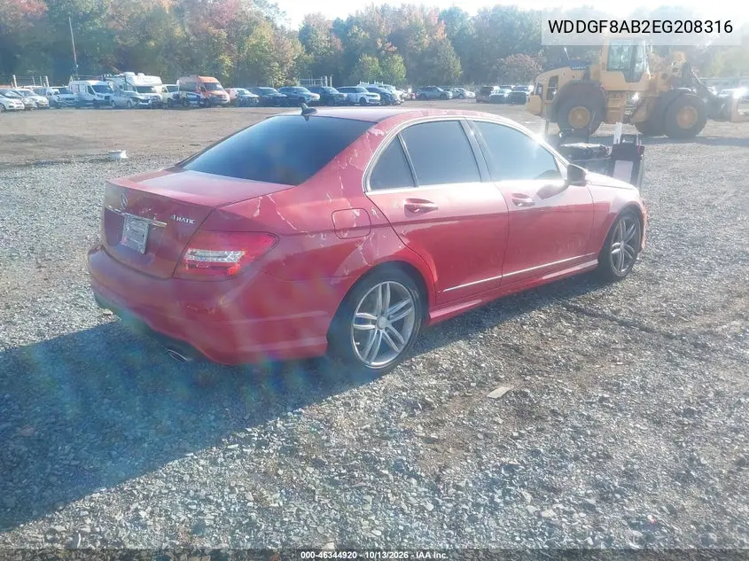 2014 MERCEDES C-KLASSE VIN WDDGF8AB2EG208316 — фото 4