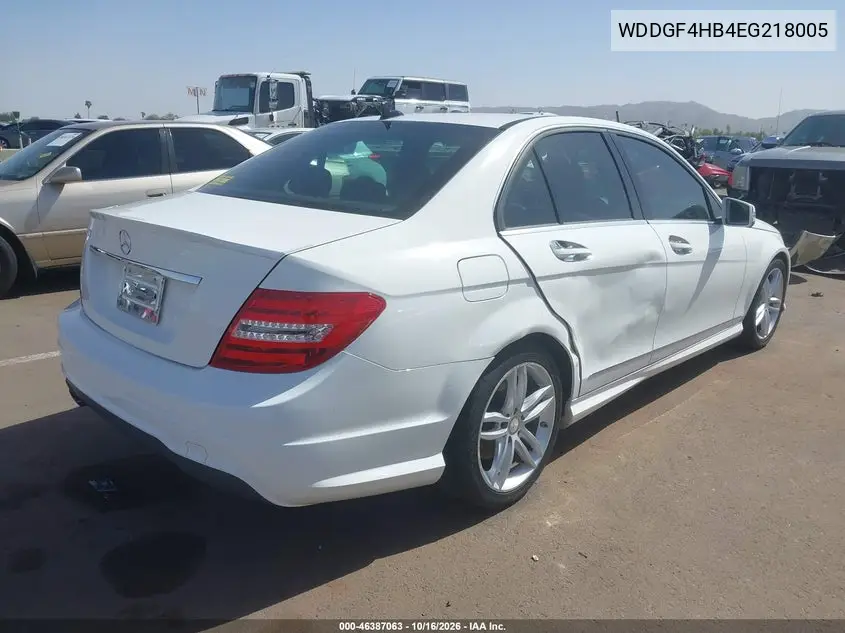 2014 MERCEDES C-KLASSE VIN WDDGF4HB4EG218005 — фото 4